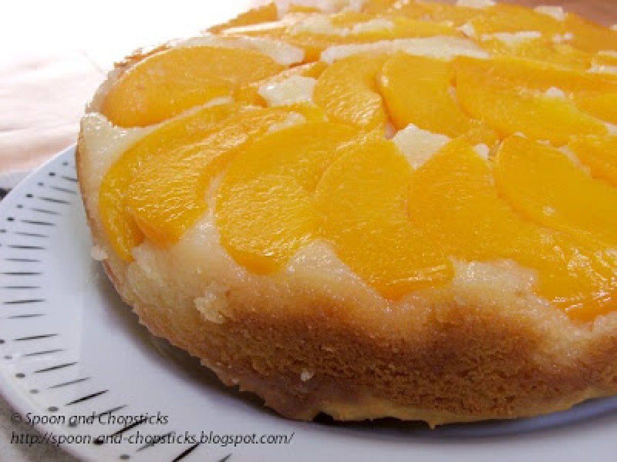 Upside Down Peach Cake