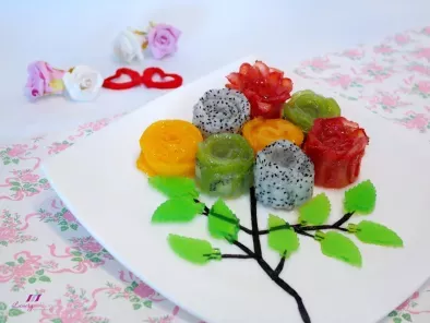 Valentine's Day Flower Bouquet Fruit Jelly Dessert