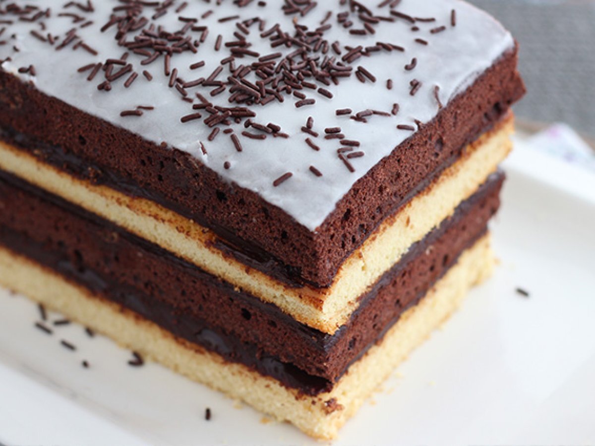 Vanilla and chocolate layer cake - photo 4