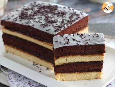 Vanilla and chocolate layer cake, photo 5
