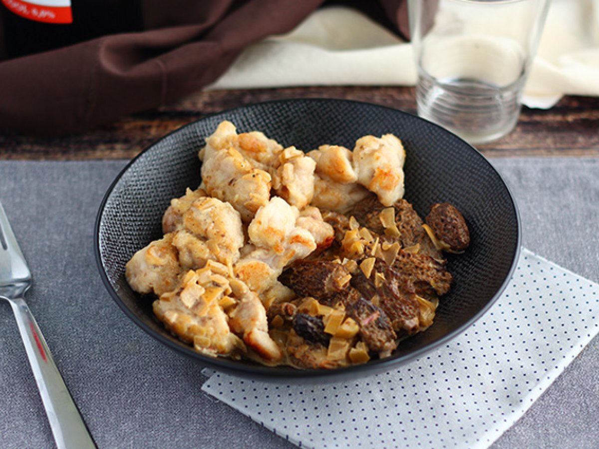 Veal sweetbread with Morels mushrooms