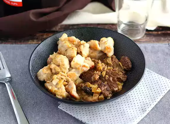 Veal sweetbreads with morel mushrooms