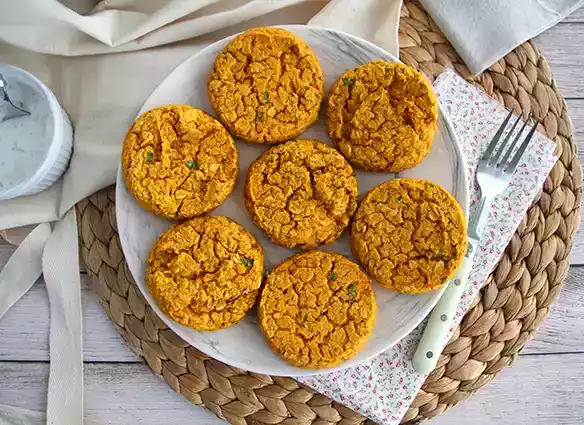 Vegan coral lentil and carrot patties recipe