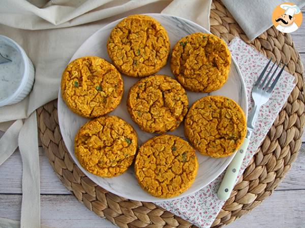 Vegan coral lentil and carrot patties