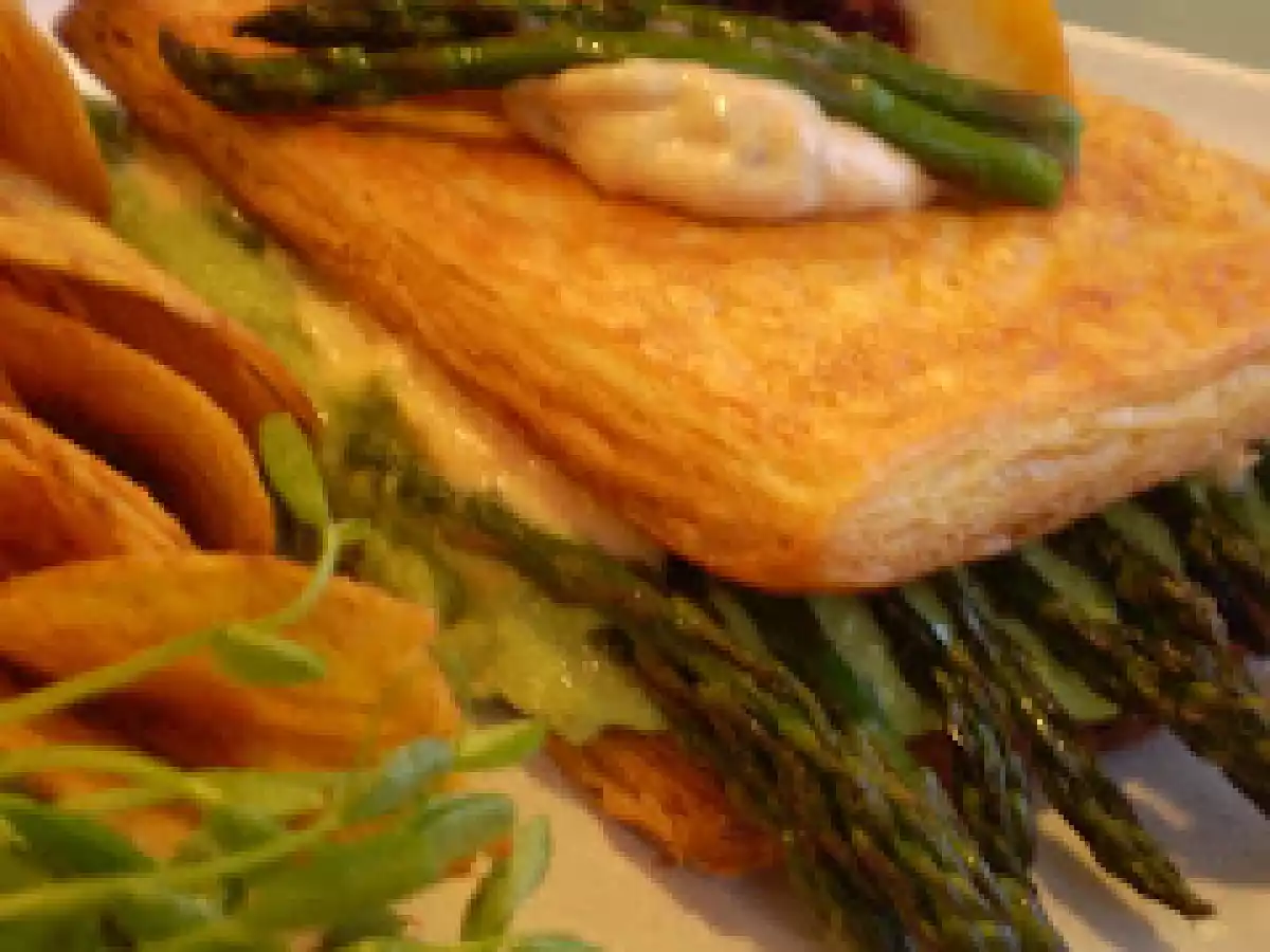 Vegan Puff Pastry Sandwich Filled with Roasted Asparagus