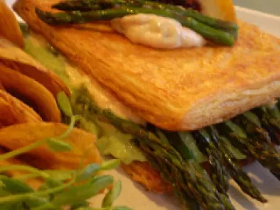 Vegan Puff Pastry Sandwich Filled with Roasted Asparagus