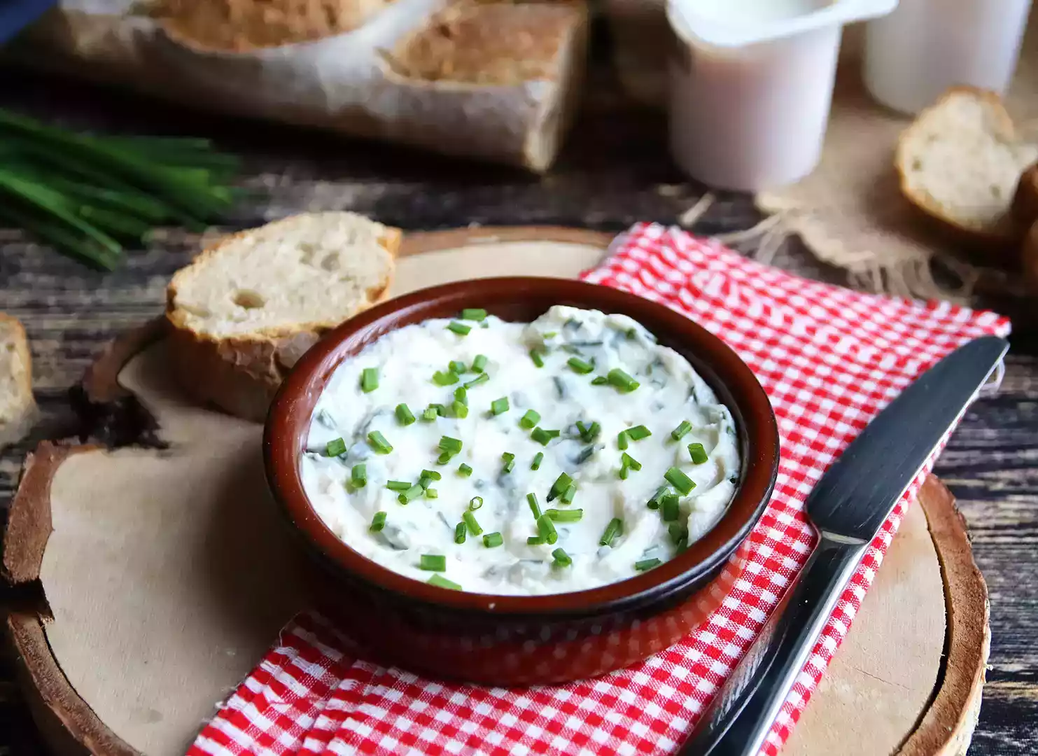 Vegan soy cheese recipe with garlic and herbs