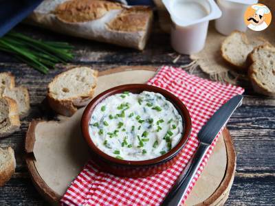 Vegan soy-based cheese with garlic and herbs - photo 4