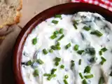 Vegan soy-based cheese with garlic and herbs, photo 2