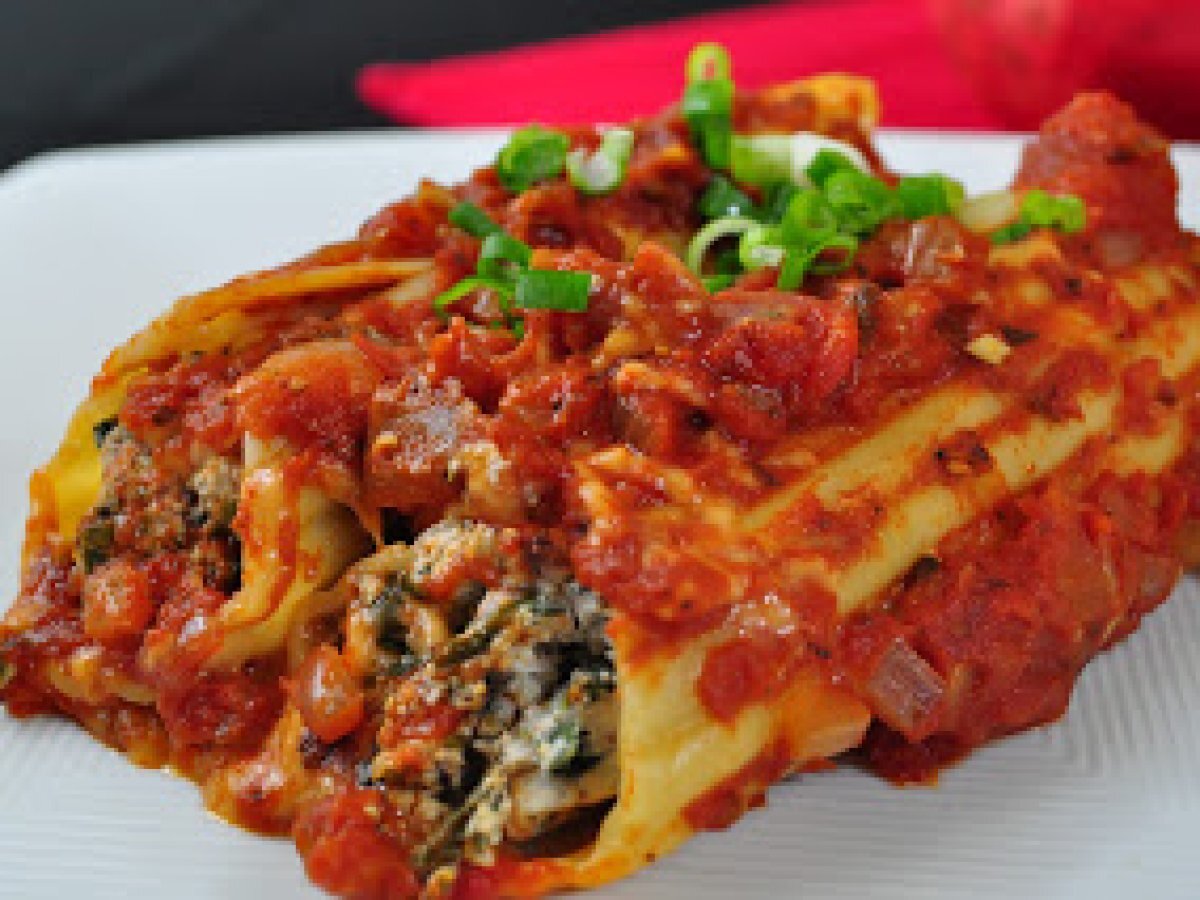 Vegan Spinach Manicotti