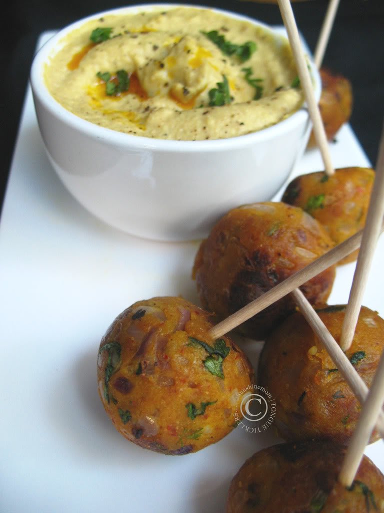 Vegan tofu croquettes with hummus lebanese, Recipe Petitchef