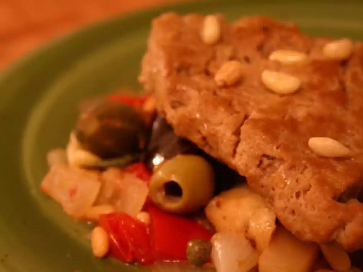 Vegan Veal Chops with Sunchoke Caponata