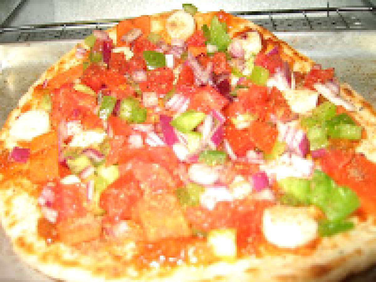 Vegetable and Papaya Pizza (Healthy and Lowfat)