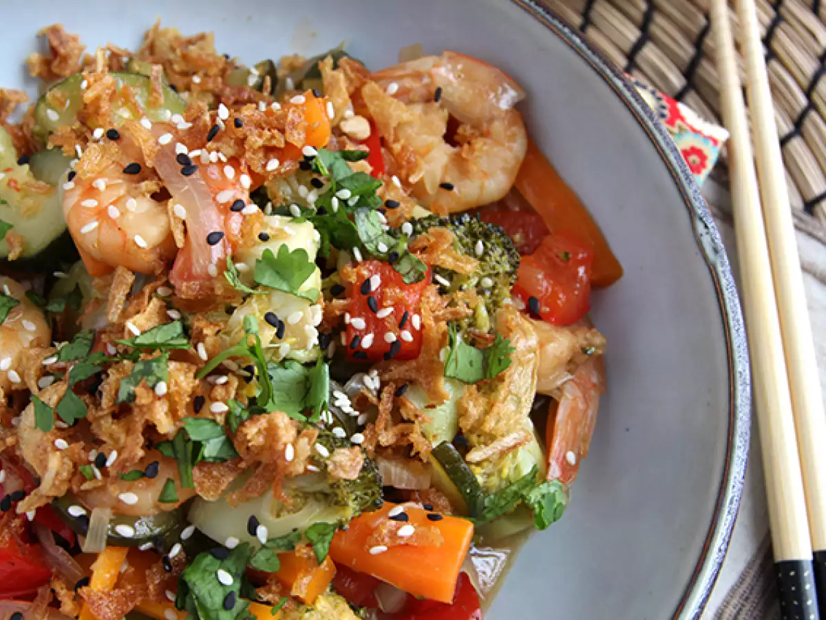 Vegetable and Shrimp Stir-Fry