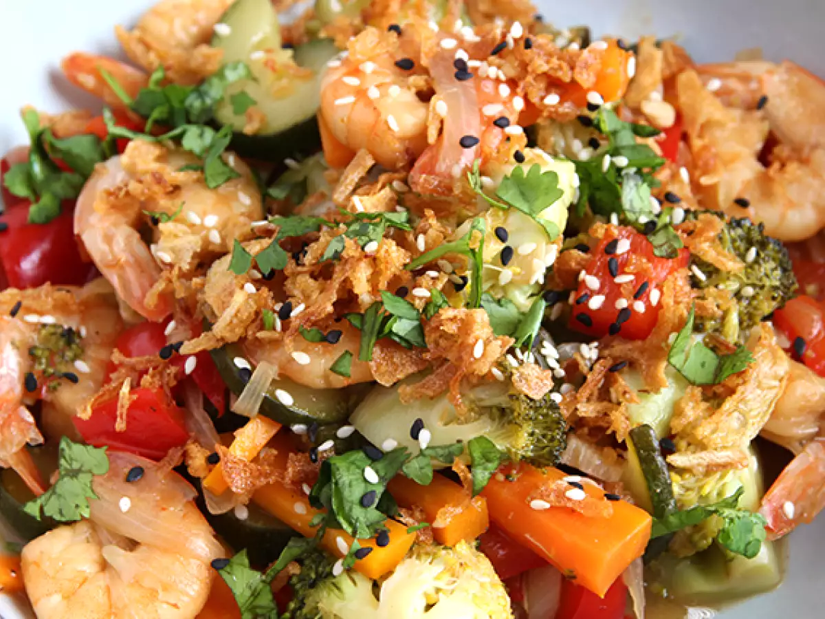 Vegetable and shrimp wok - photo 5