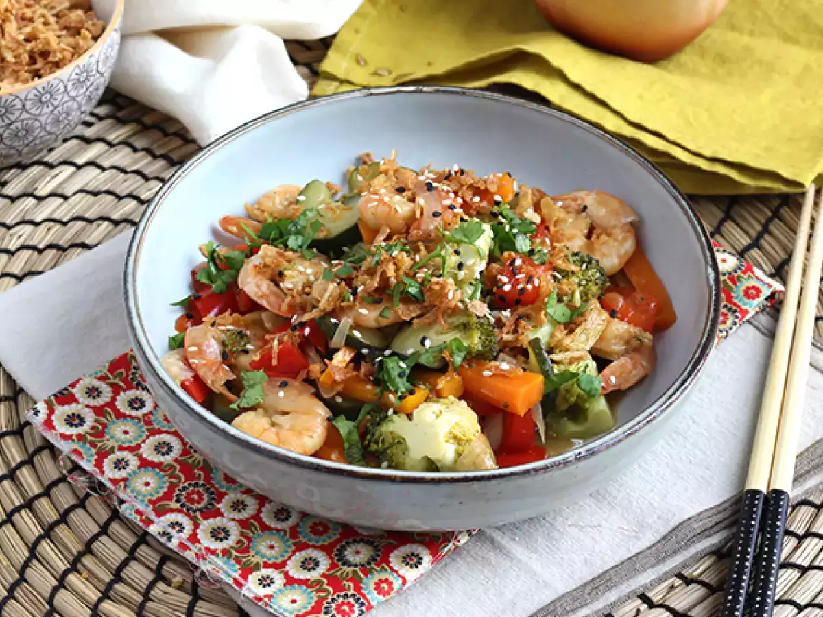 Vegetable and shrimp wok - photo 6