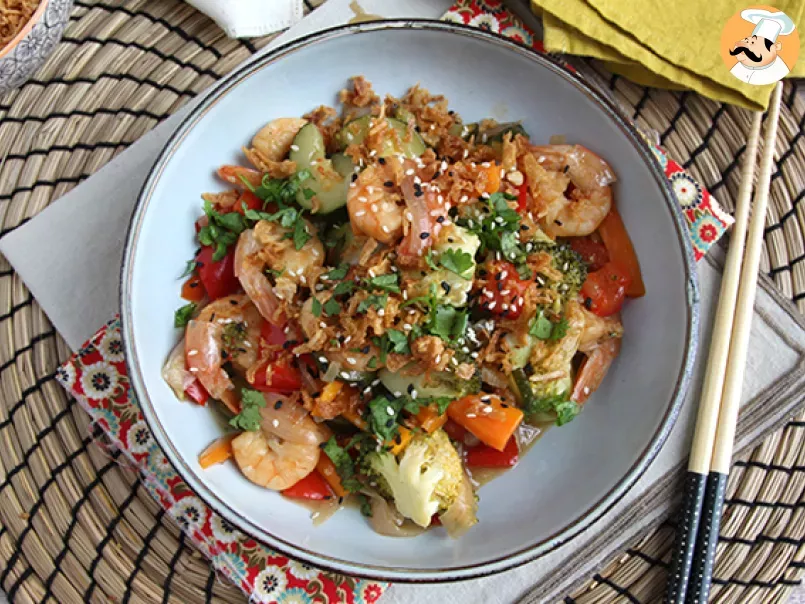 Vegetable and shrimps wok - photo 2