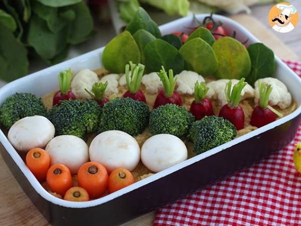 Vegetable garden for appetizers (hummus and baby vegetables) - photo 4