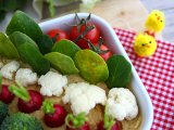 Vegetable garden for appetizers (hummus and baby vegetables), photo 2