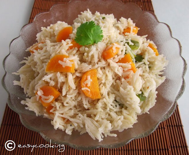 Vegetable ghee rice..a perfect onepot meal!!, Recipe Petitchef