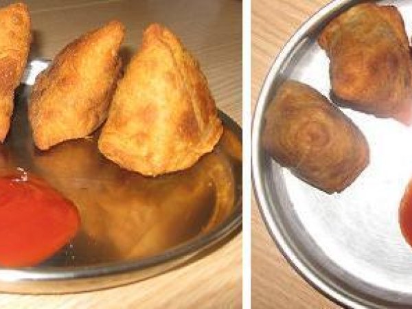 Vegetable samosa or veggi samosa