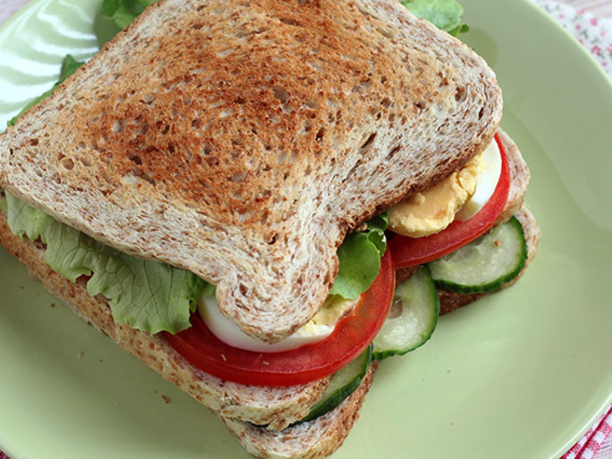 Vegetarian club sandwich