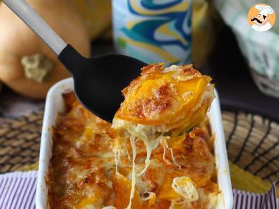 Vegetarian gratin with butternut squash, parmesan and mozzarella - Pumpkin parmigiana - photo 5