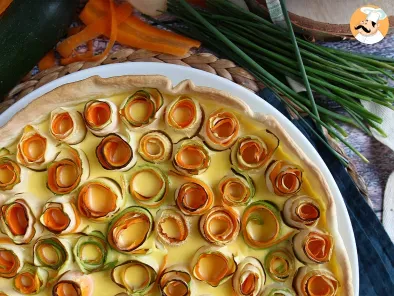 Vegetarian quiche with carrot and zucchini roses - photo 5