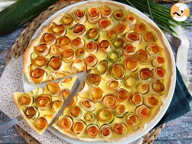 Vegetarian quiche with carrot and zucchini roses - photo 6