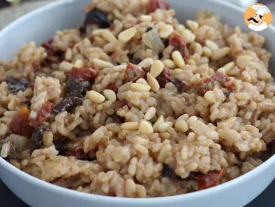 Vegetarian risotto with sun-dried tomatoes and mushrooms - photo 5