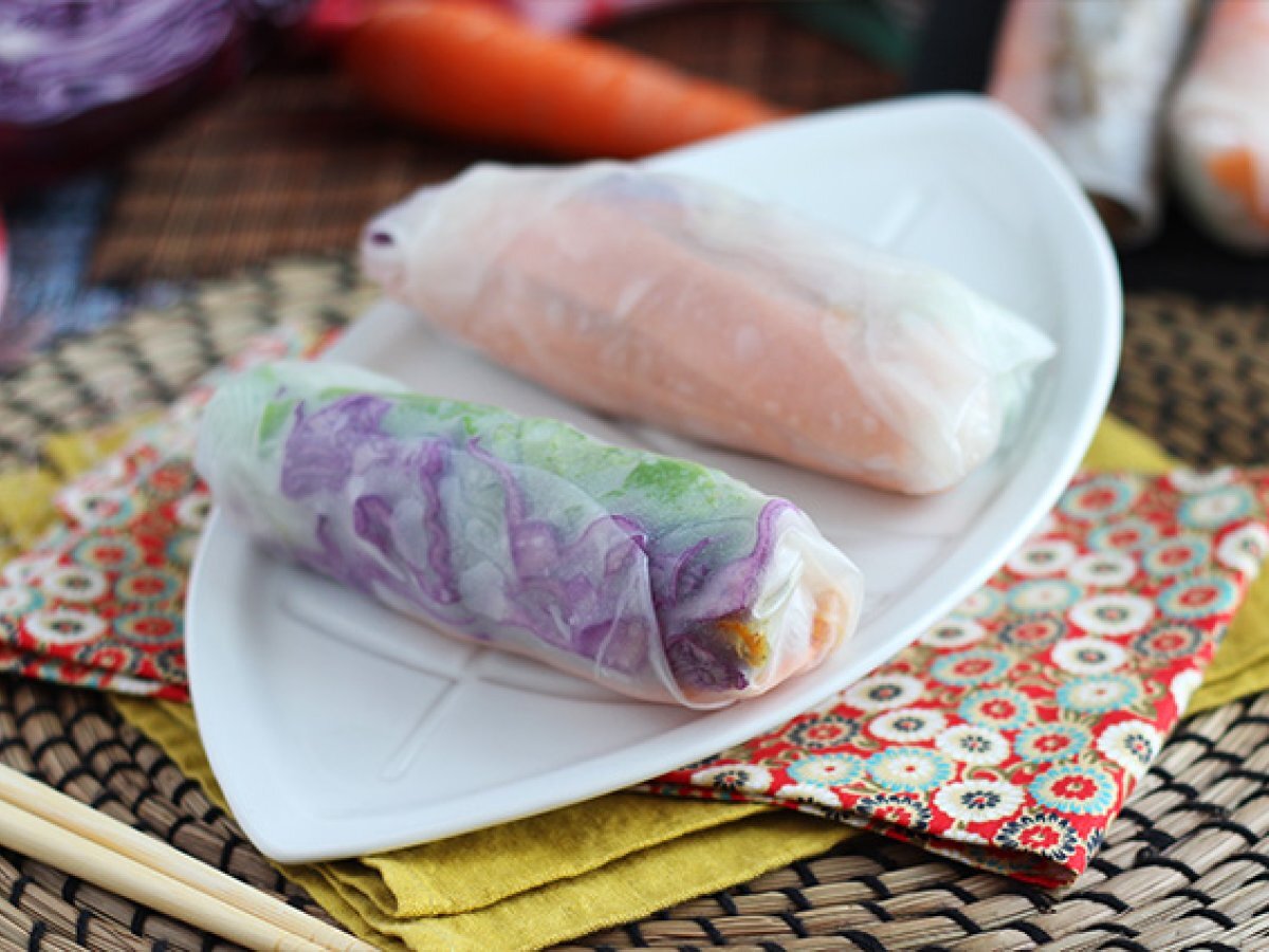 Vegetarian spring rolls - red cabbage and sweet potato - photo 2