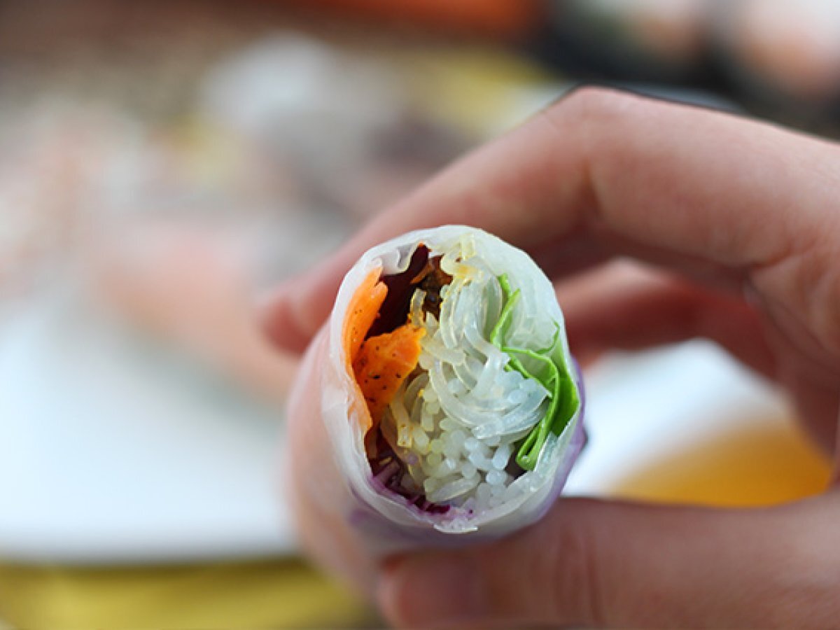 Vegetarian spring rolls - red cabbage and sweet potato - photo 5