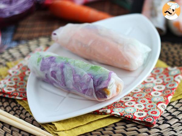 Vegetarian spring rolls with red cabbage and sweet potato - photo 2