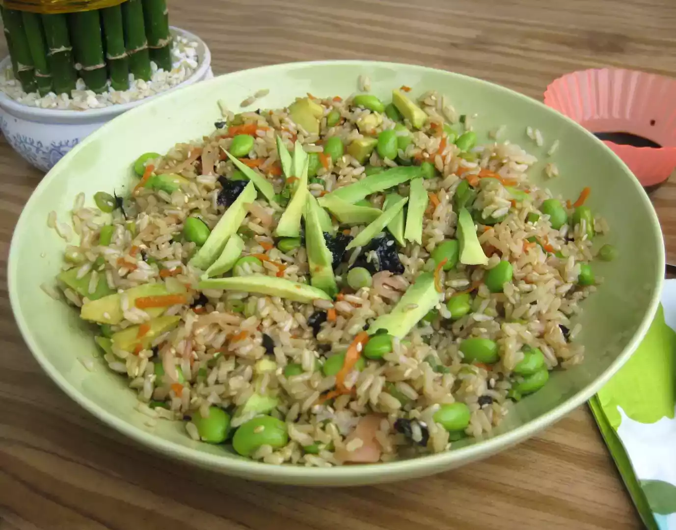 Vegetarian sushi salad