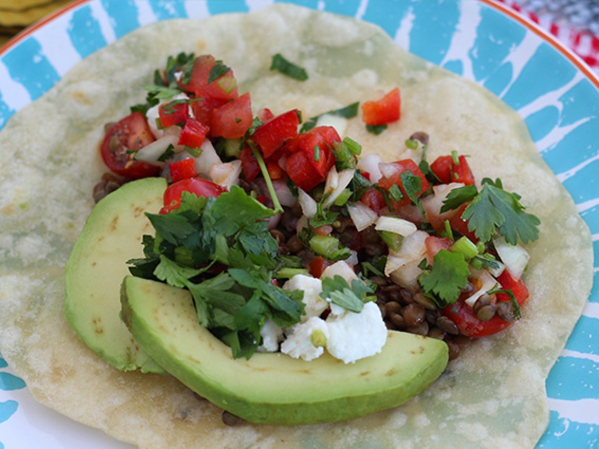 Vegetarian tacos with lentil salad - photo 4