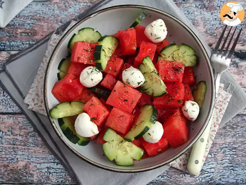 Watermelon and cucumber salad - photo 3