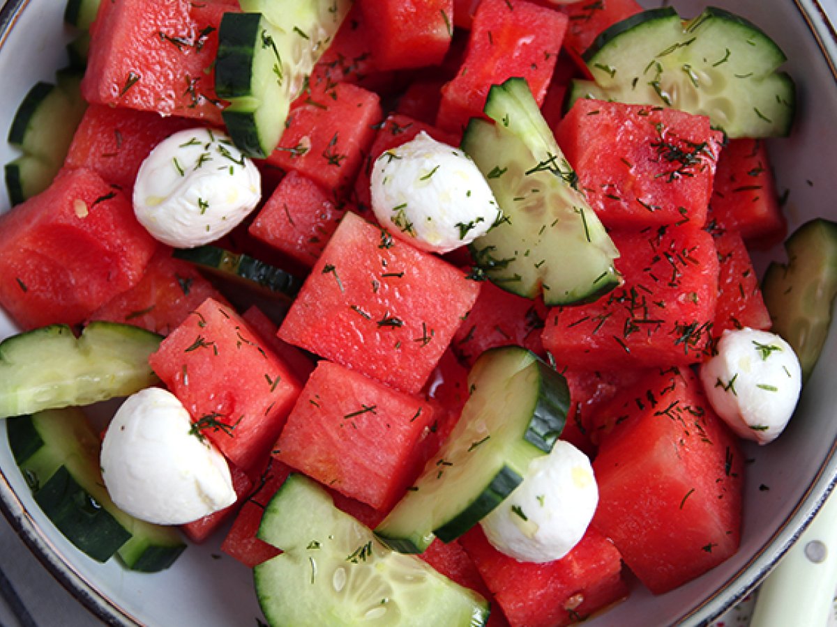 Watermelon and cucumber salad - photo 4