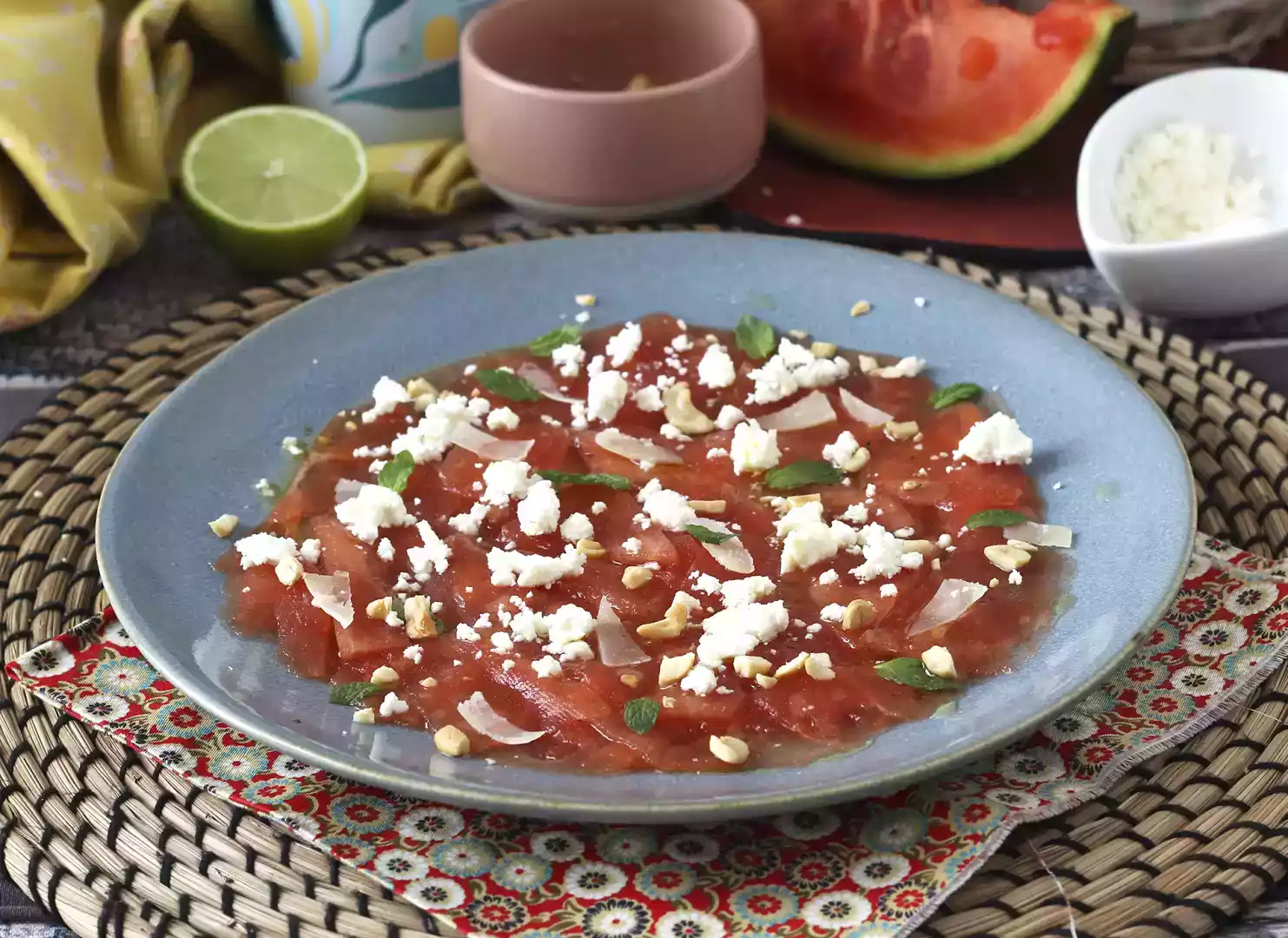 Watermelon carpaccio recipe: a refreshing summer starter