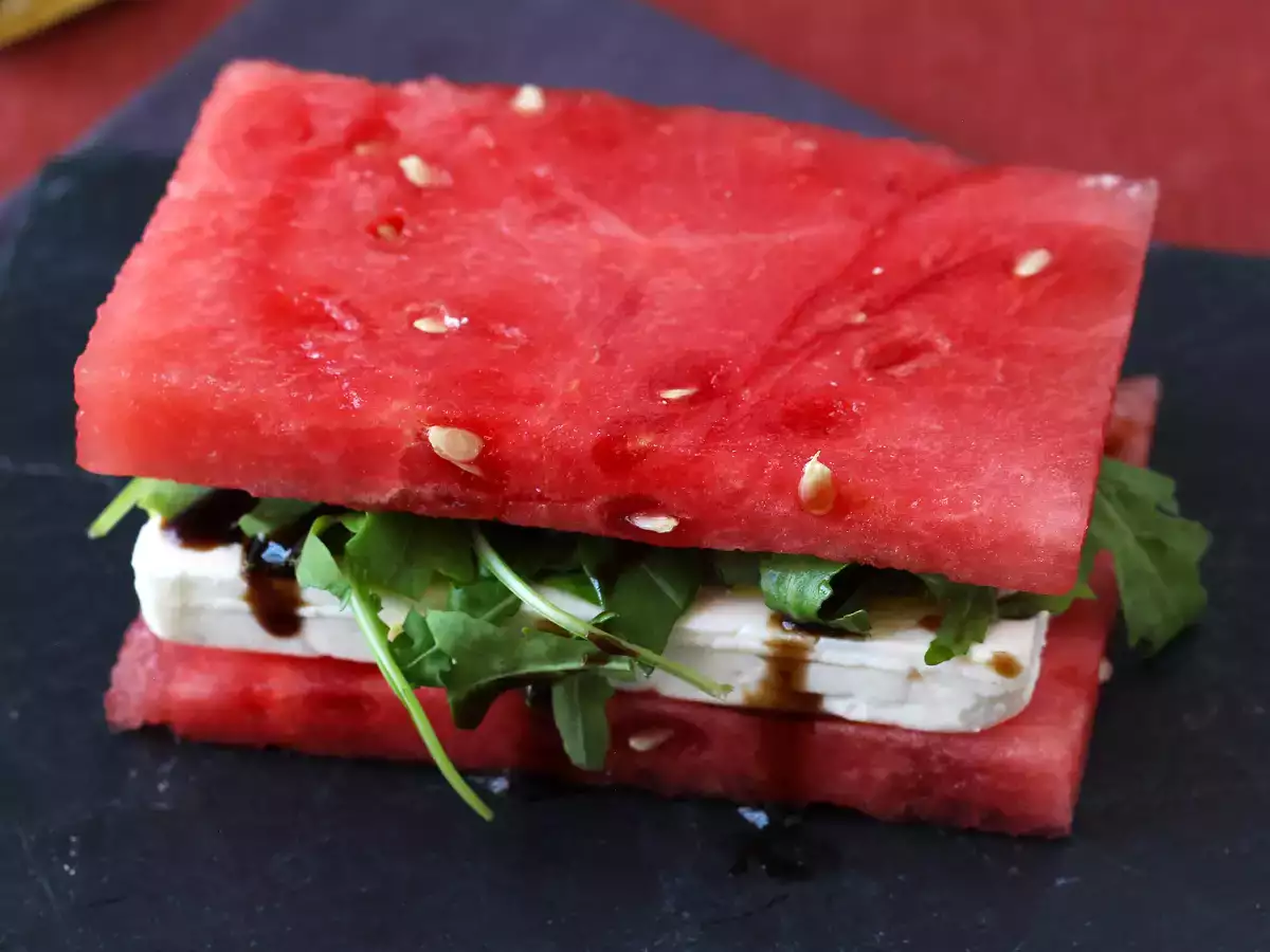 Watermelon feta arugula sandwich, the freshest viral recipe for summer! - photo 3