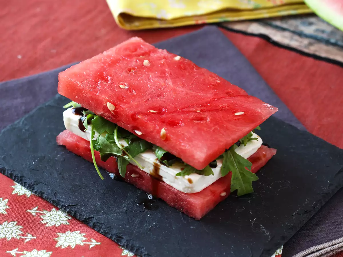 Watermelon feta arugula sandwich, the freshest viral recipe for summer! - photo 5