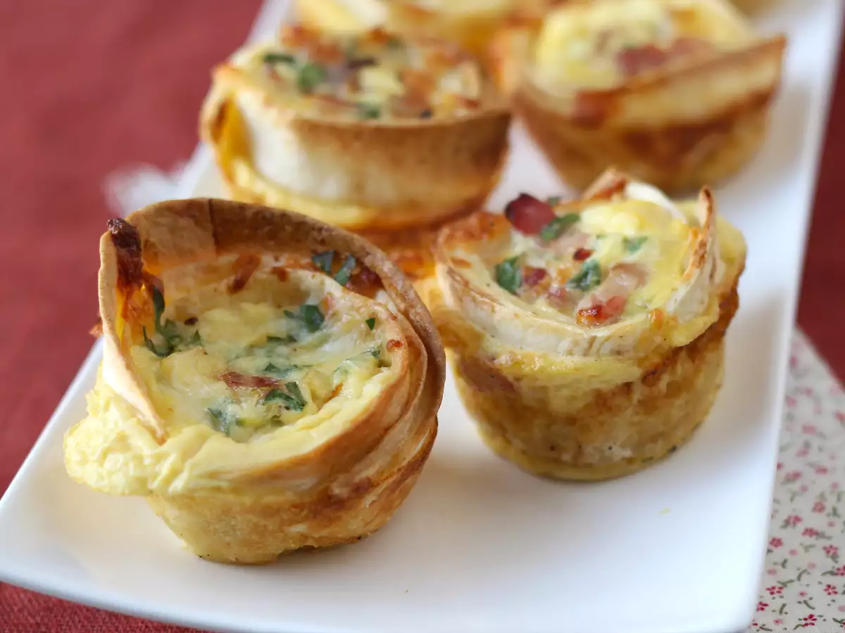 What can you make with tortillas? Easy, budget-friendly mini quiches!