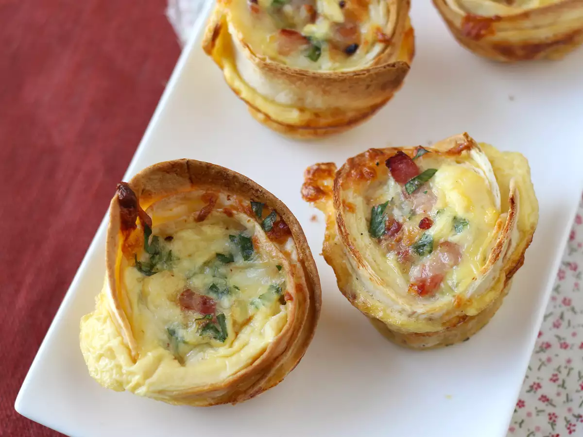 What can you make with tortillas? Easy, budget-friendly mini quiches! - photo 3