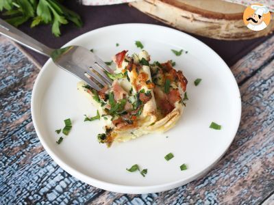 What to do with tortillas Ham, spinach and mozzarella crinkle cake - photo 2