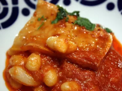 White beans with sobrasada* and cured cheese