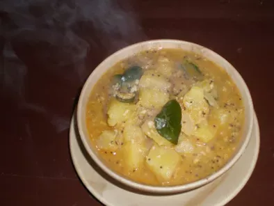 Whole Wheat Dosa & Tapioca Curry ( Govva Polo & Kappya Humman in Konkani Cuisine ) - photo 2