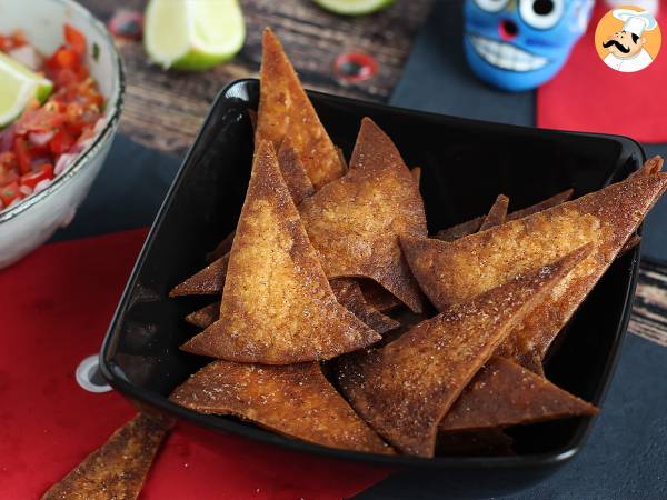 Witch hat tortilla chips for halloween