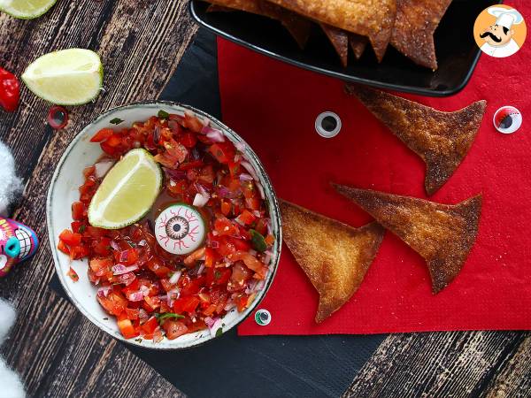 Witch hat tortilla chips for halloween - photo 4