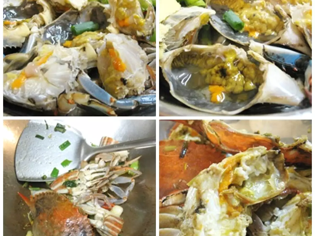 Wok-Fried Blue Crabs with Ginger and Green Onions - photo 2