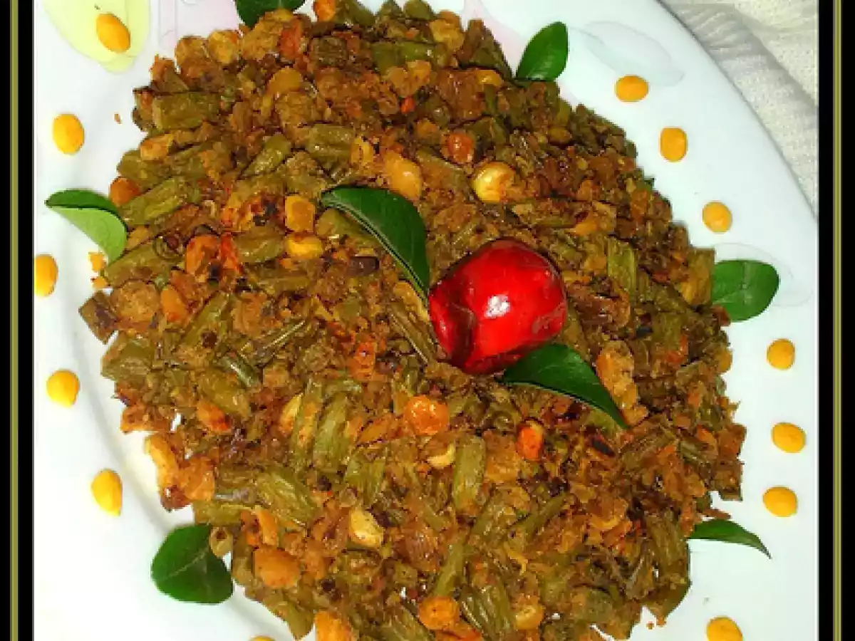 Yard long beans - Chana dal Stir fry