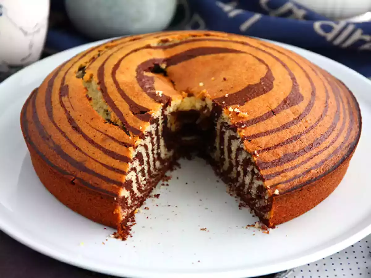 Zebra cake, the exotic marble cake (italian marble cake) - photo 4